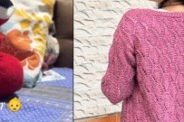 Pink handmade cardigan